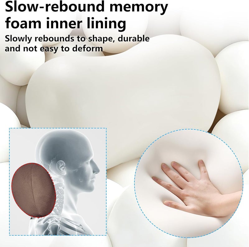 Dapucarin Ergonomic Memory Foam Car Neck Pillow - 2 Pack, Brown - Image 5