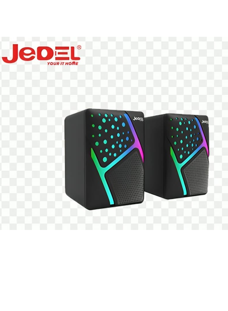 JeDEL Speaker Gaming S-527 for PC USB 2.0 Jack 3.5mm with Good Surround sound RGB lights Best Quality Melody Sound Gaming Speaker - Image 2