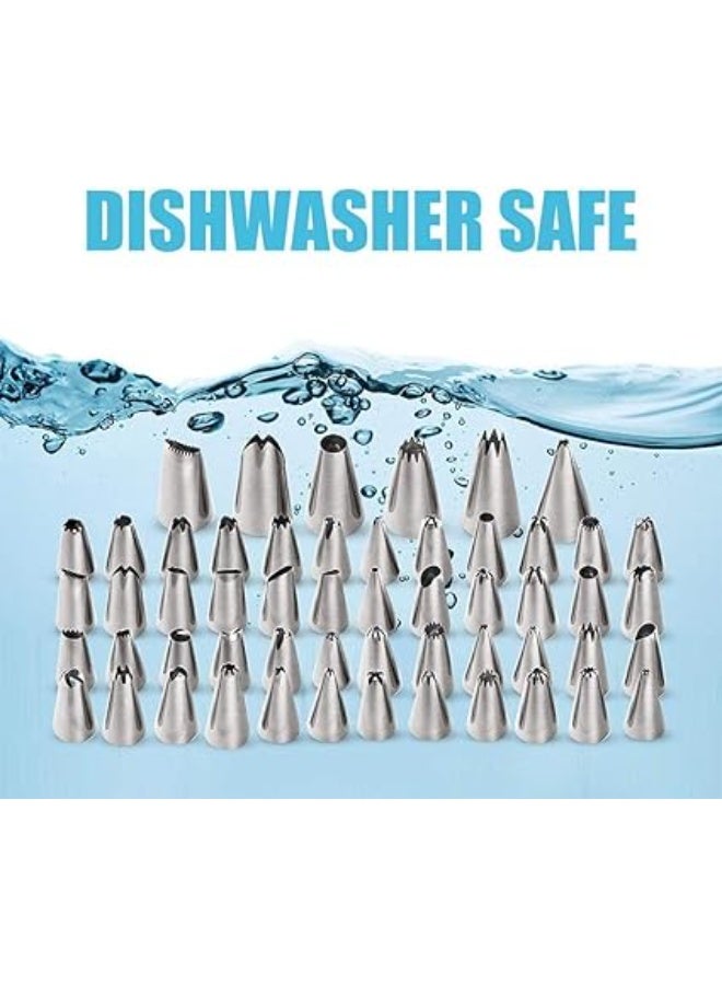 بريميفي مجموعة تزيين الكيك 107 قطع من لوازم الخبز مع قرص دوار 28 سم بريميفي أدوات نحت وأطراف ملاعق للكعك معجنات قطاعة وفوهات كيك للمبتدئين والمحترفين متعدد الألوان - Image 3