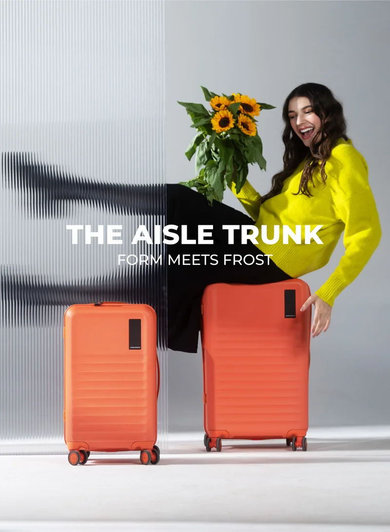 Mokobara The Aisle Trunk Set Of 2 - Durable Polycarbonate Material | Stardust, Orange