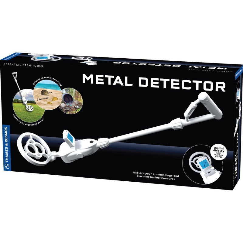 Thames & Kosmos The Thames & Kosmos Metal Detector Essential STEM Tool for Kids | Detects Metal 6â€ Deep, Lightweight & Ergonomic Design w/Adjustable Arm Length | LCD Screen w/Audio Feedback, Accurate Explorations - Image 1