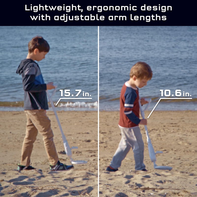 Thames & Kosmos The Thames & Kosmos Metal Detector Essential STEM Tool for Kids | Detects Metal 6â€ Deep, Lightweight & Ergonomic Design w/Adjustable Arm Length | LCD Screen w/Audio Feedback, Accurate Explorations - Image 5