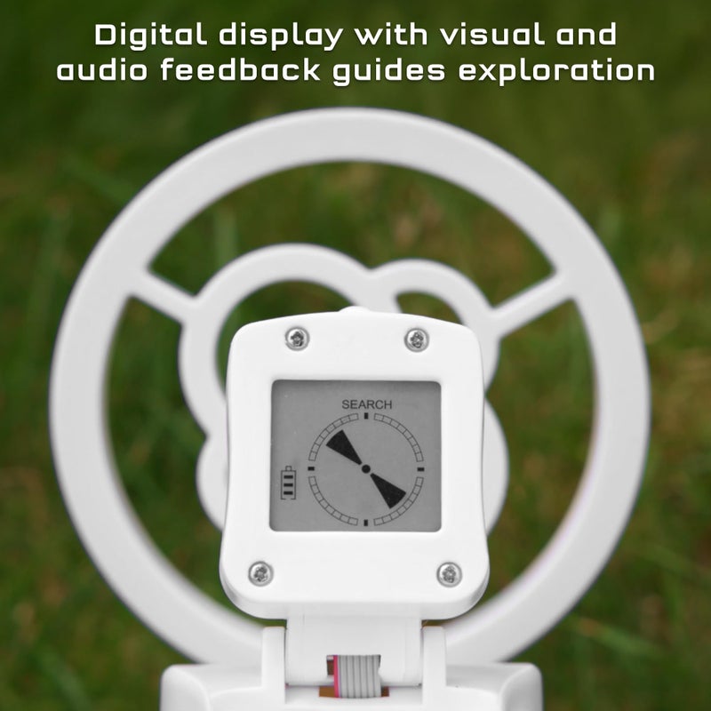 Thames & Kosmos The Thames & Kosmos Metal Detector Essential STEM Tool for Kids | Detects Metal 6â€ Deep, Lightweight & Ergonomic Design w/Adjustable Arm Length | LCD Screen w/Audio Feedback, Accurate Explorations - Image 4