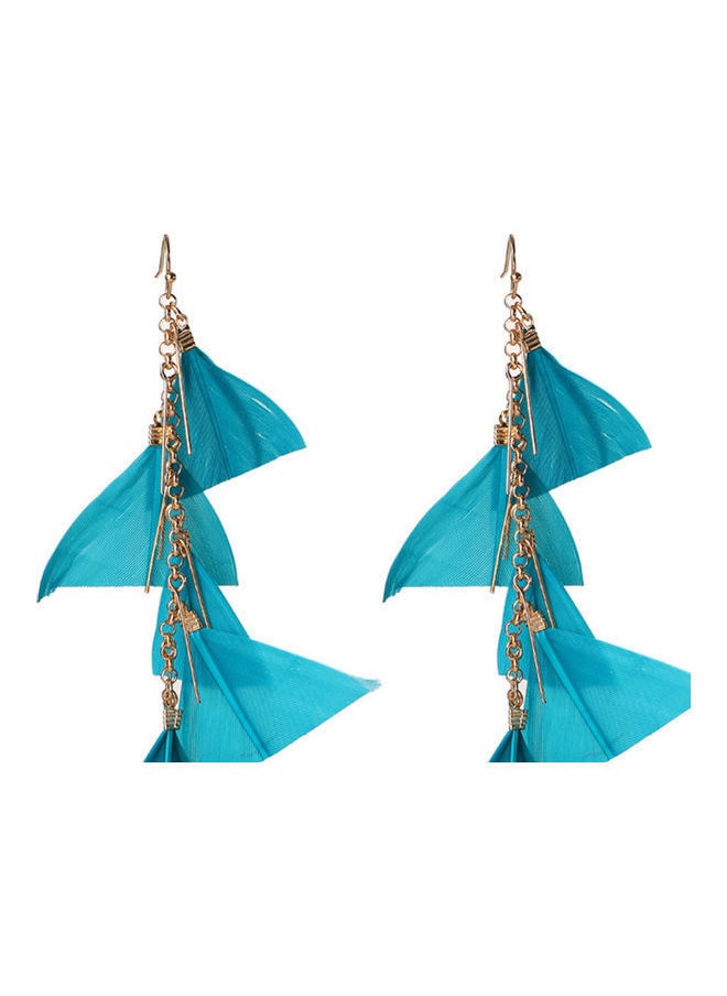 NIBEMINENT Colourful Multi Layer Feather Earrings  - Image 1