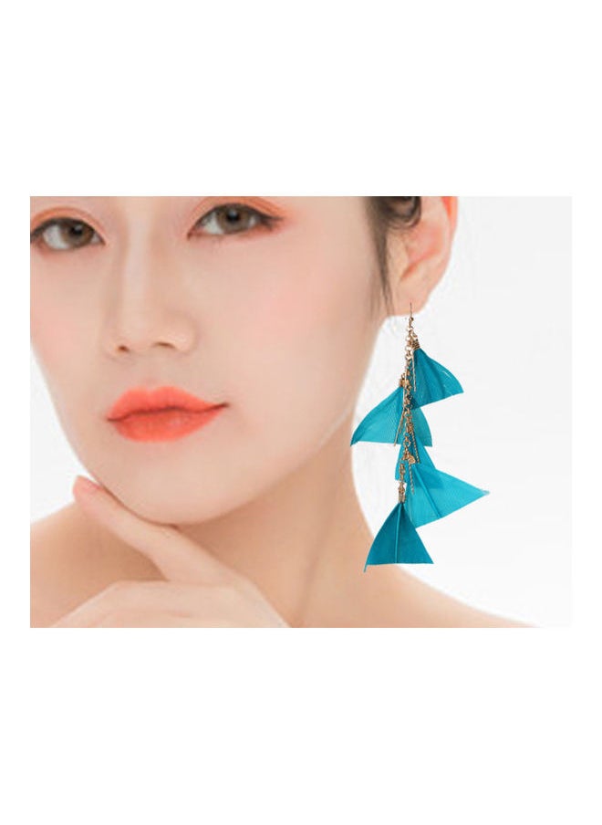 NIBEMINENT Colourful Multi Layer Feather Earrings  - Image 5