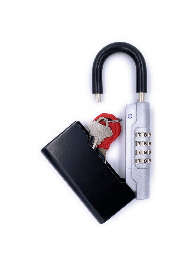 Key Safe Box [Portable] Combination Padlock with Shackle, Key Lock Box/Key Storage