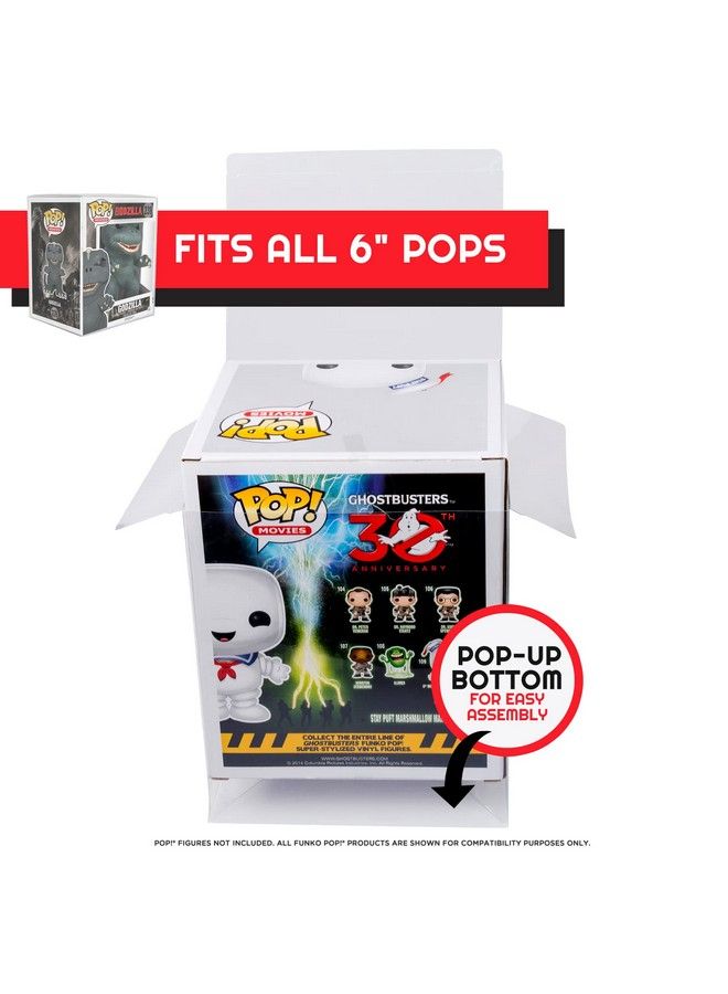 EVORETRO Display Case Protector Compatible For Funko Pop 6 Inch Box Protectors Case Acid Free Case Display ;Protective Cases Fit All Standard Funko Pop Vinyl Figures (10 Pcs) - Image 3