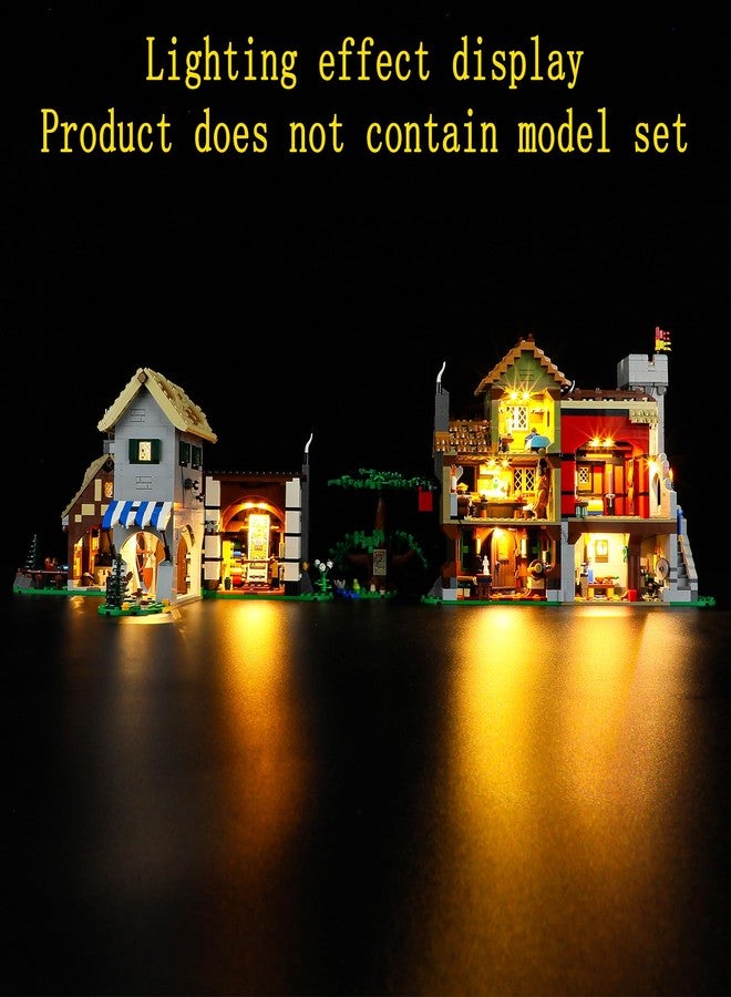 GEAMENT LED Light Kit Compatible with Lego Medieval Town Square - Light Set by Icons 10332 (Model Set Not Included) - Image 5