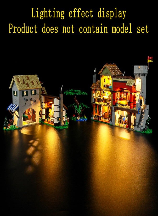 GEAMENT LED Light Kit Compatible with Lego Medieval Town Square - Light Set by Icons 10332 (Model Set Not Included) - Image 4