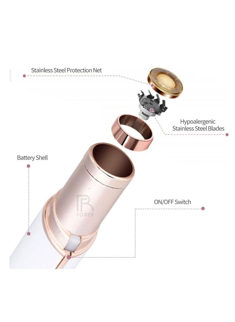 ELTRAZONE Electric Facial Hair Remover, Women’s Portable Facial Hair Trimmer, Best Painless Flawless Hair Remover for Women Bikini Area, Peach Fuzz - Image 4