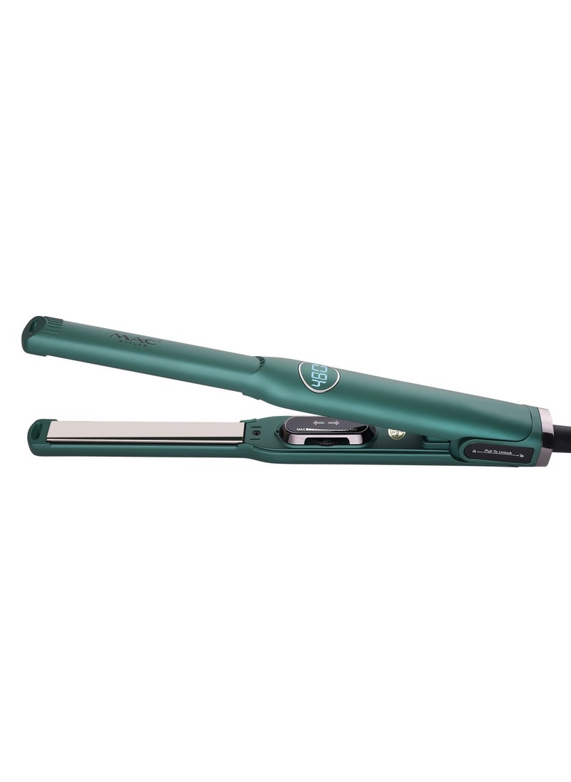 Mac Styler - مكواة تجعيد الشعر الاحترافية LCD من ماك للسفر، مكواة مسطحة صغيرة 2 في 1 من التيتانيوم للفتيات والنساء - Image 1