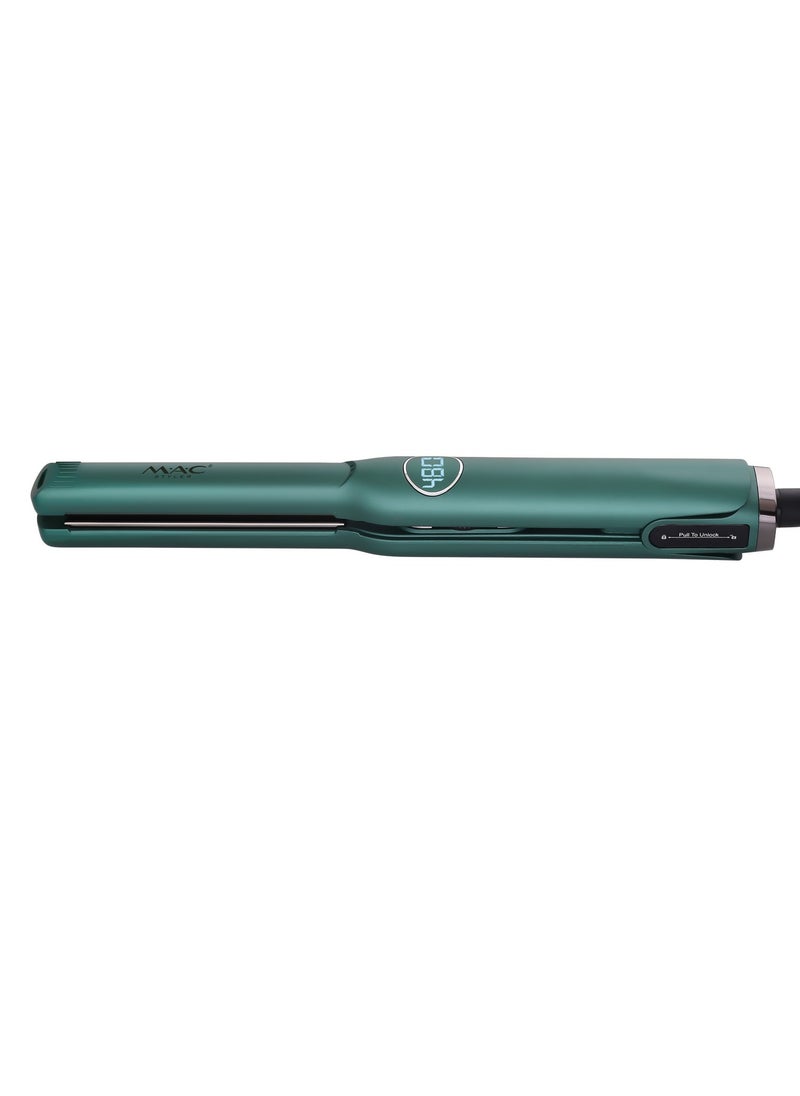 Mac Styler - مكواة تجعيد الشعر الاحترافية LCD من ماك للسفر، مكواة مسطحة صغيرة 2 في 1 من التيتانيوم للفتيات والنساء - Image 1