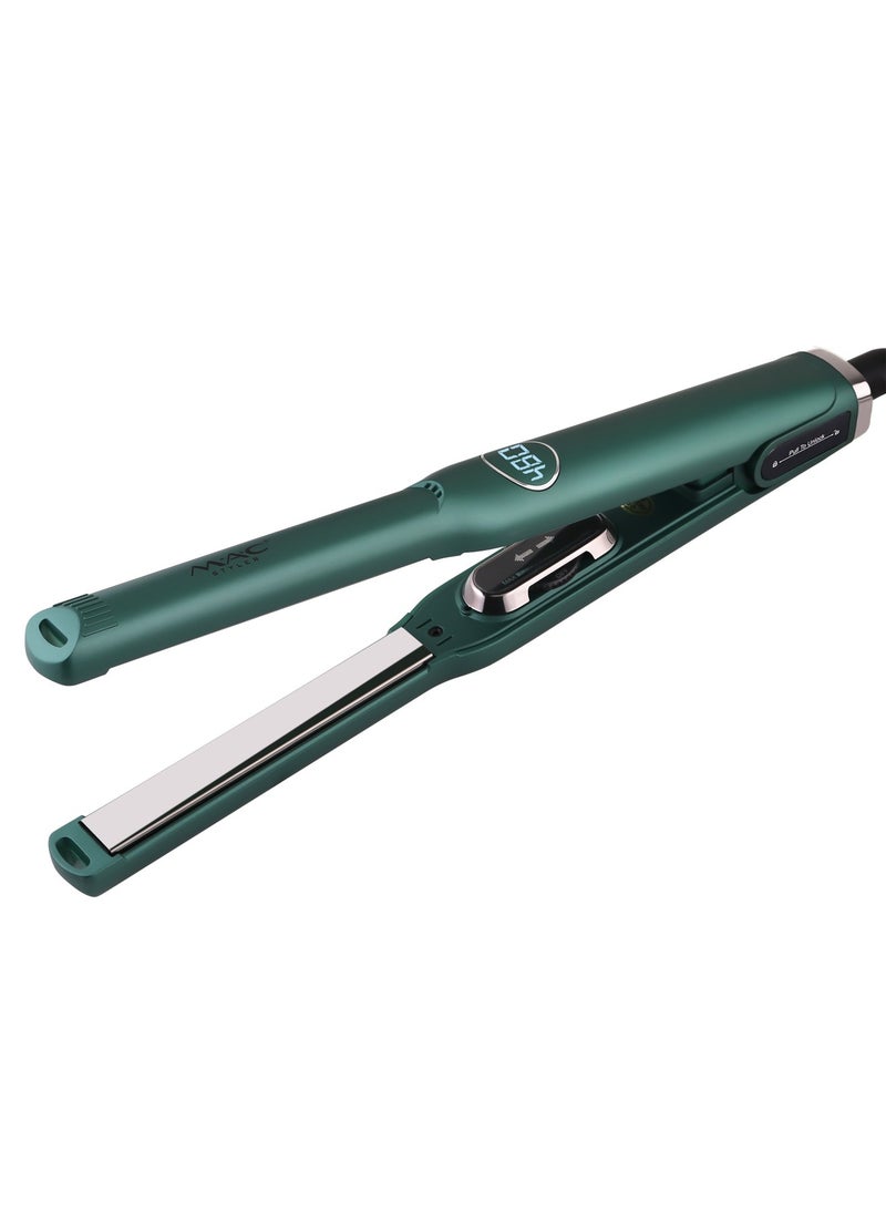 Mac Styler - مكواة تجعيد الشعر الاحترافية LCD من ماك للسفر، مكواة مسطحة صغيرة 2 في 1 من التيتانيوم للفتيات والنساء - Image 1