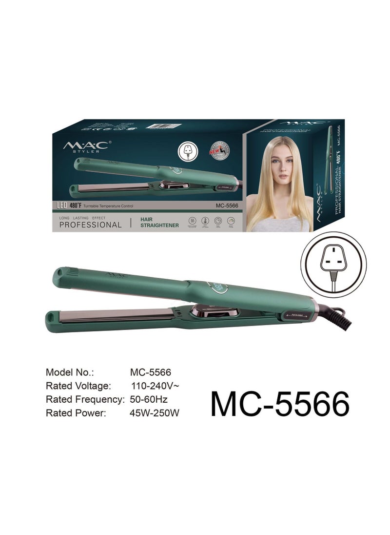 Mac Styler - مكواة تجعيد الشعر الاحترافية LCD من ماك للسفر، مكواة مسطحة صغيرة 2 في 1 من التيتانيوم للفتيات والنساء - Image 1