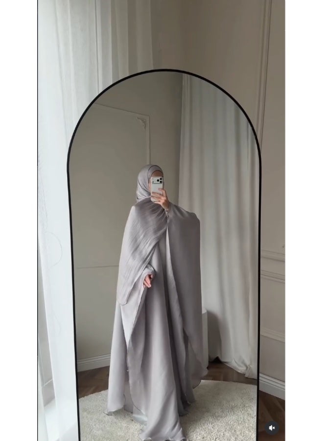 أربع قطعة مجموعة فستان الشرق الأوسط العادي فضفاضة فستان رداء أنيق - Image 2