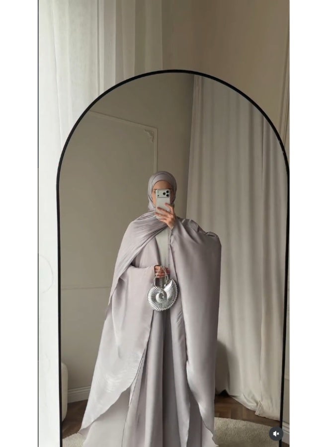أربع قطعة مجموعة فستان الشرق الأوسط العادي فضفاضة فستان رداء أنيق - Image 5