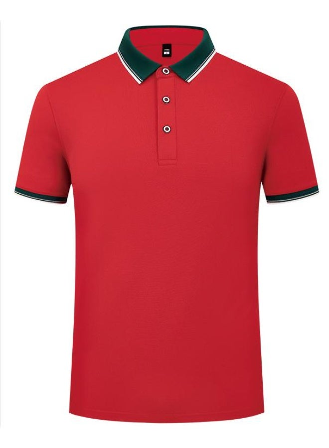 Summer Short Sleeve Polo Shirt Corporate Workwear Collared T-Shirt Men's Fashion  - Image 1