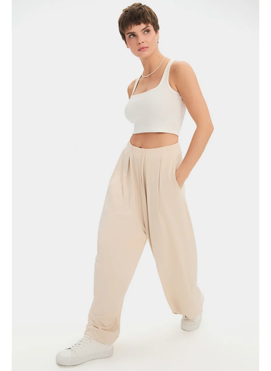 جون Women's Rayon Blend Wide Leg/Wide Leg Flowy Trousers