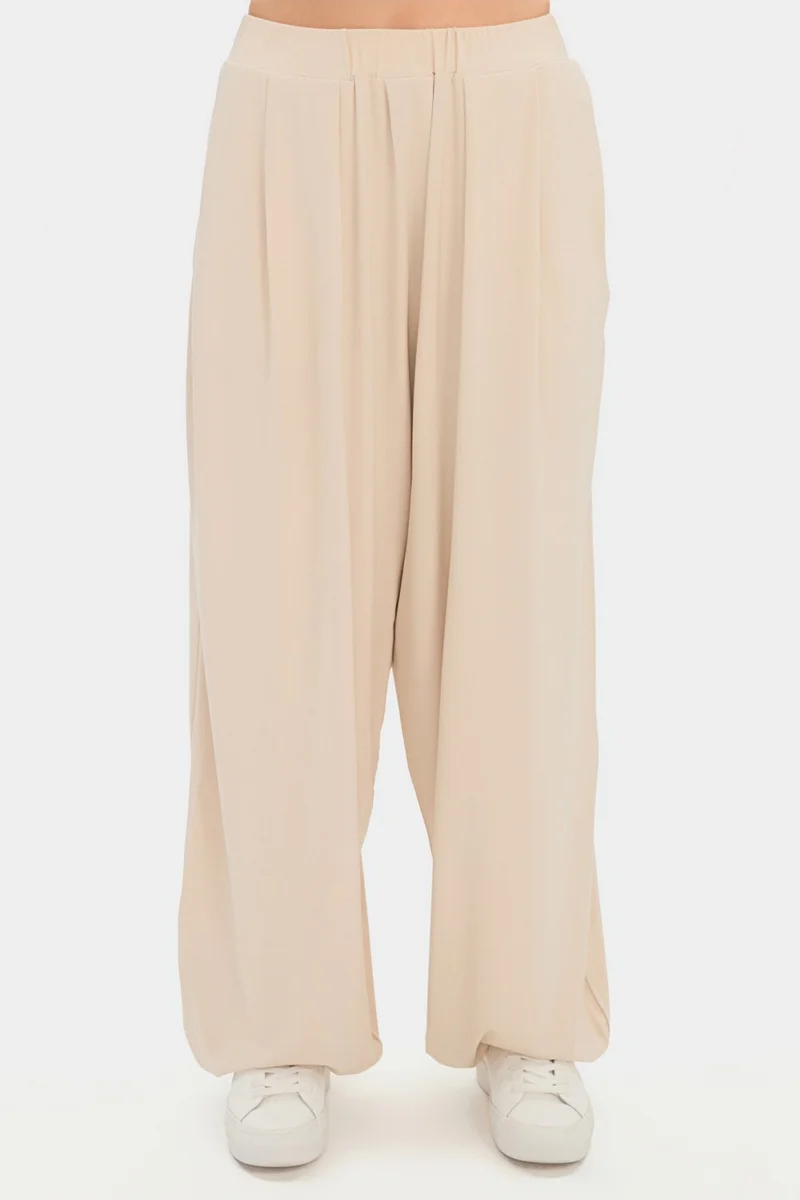جون Women's Rayon Blend Wide Leg/Wide Leg Flowy Trousers