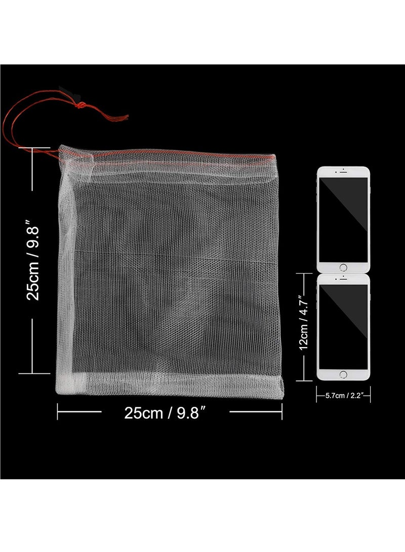 SOLARAE 100pcs Netting Bags Garden Fruit Barrier Cover for Grape Fig Flower Seed Vegetable Protection from Insect Mosquito Bug Tool 15√ó10cm - Image 3