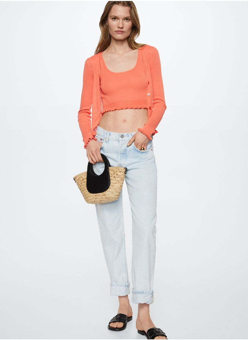MANGO - Scoop Neck Cardigan - Image 1