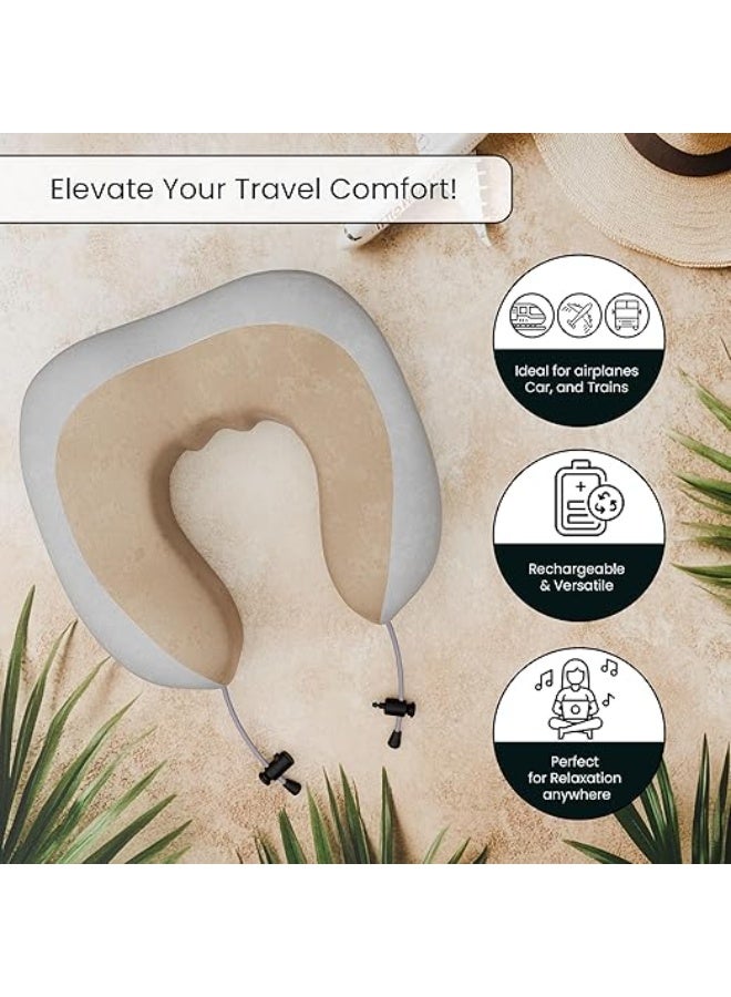 Travel Neck Pillow Electric Massager – Memory Foam Cervical Support, 3 Massage Modes, Rechargeable & Wireless for Air Travel, Car, Home & Office, Ideal Gift - Image 2