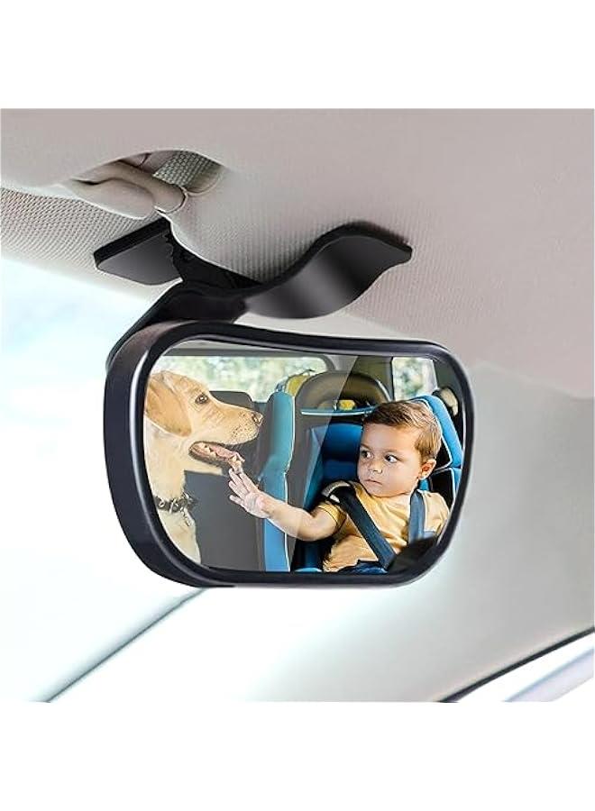 Adjustable 360° Rearview Baby Mirror for Car - Clip-On Back Seat Suction Cup Mirror - Image 1