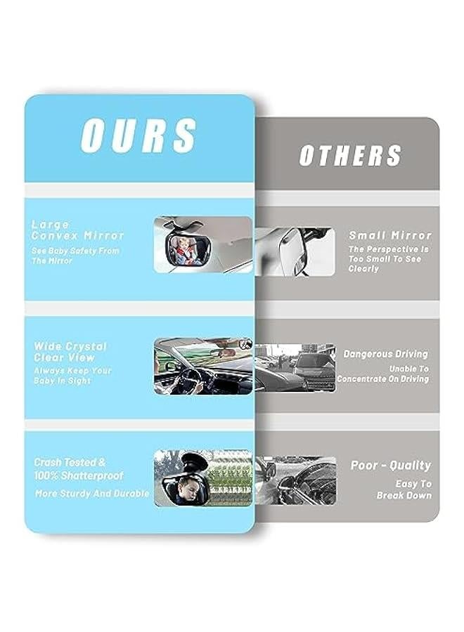 Adjustable 360° Rearview Baby Mirror for Car - Clip-On Back Seat Suction Cup Mirror - Image 3