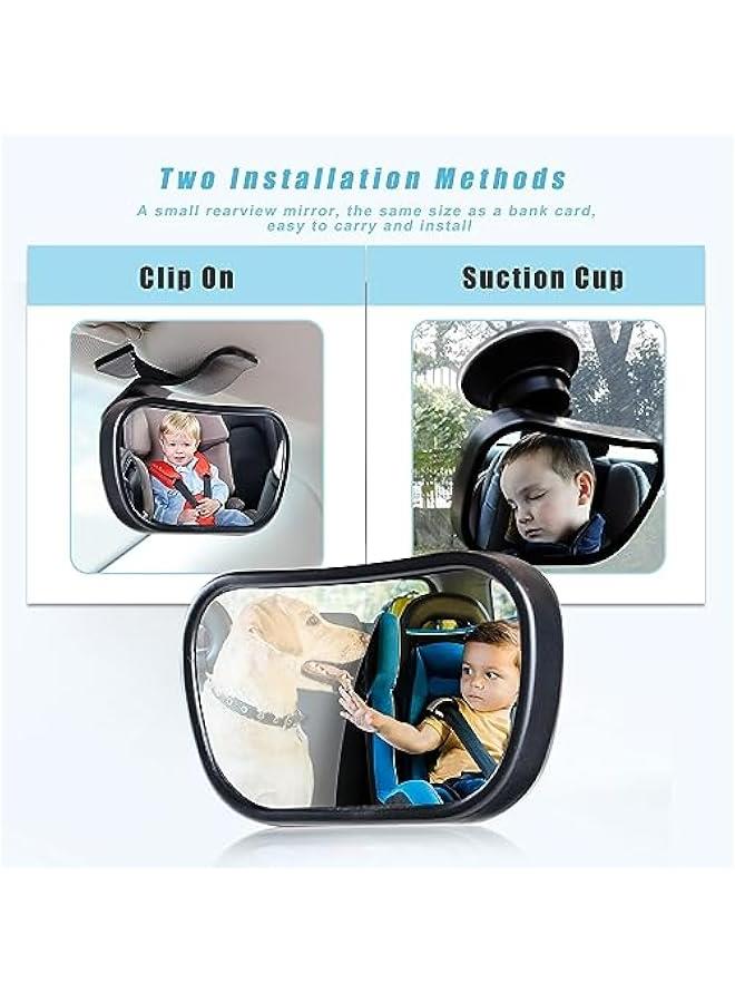 Adjustable 360° Rearview Baby Mirror for Car - Clip-On Back Seat Suction Cup Mirror - Image 4