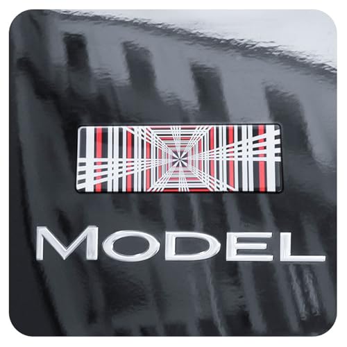 TSTESE Plaid Badge Emblem Compatible with Tesla Model 3 Y X S Cybertruck Roadster Highland Performance Exterior Rear Trunk Accessories Sticker Decal Decorations Trim Decor Motor Part Emblems Modification - Image 2