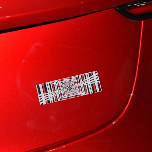 TSTESE Plaid Badge Emblem Compatible with Tesla Model 3 Y X S Cybertruck Roadster Highland Performance Exterior Rear Trunk Accessories Sticker Decal Decorations Trim Decor Motor Part Emblems Modification - Image 5