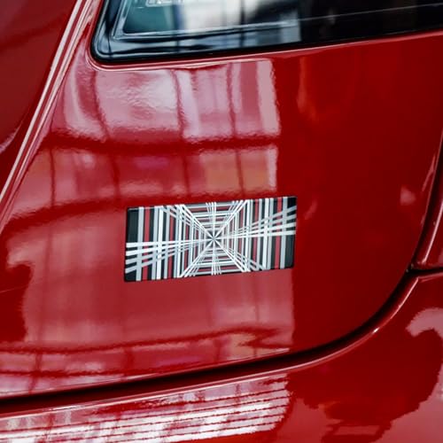 TSTESE Plaid Badge Emblem Compatible with Tesla Model 3 Y X S Cybertruck Roadster Highland Performance Exterior Rear Trunk Accessories Sticker Decal Decorations Trim Decor Motor Part Emblems Modification - Image 4