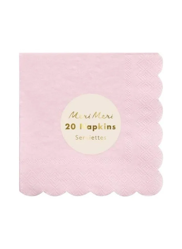Meri Meri Pink Simply Eco Small Napkins