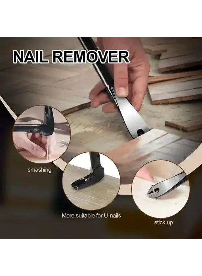 12 Inch Nail Puller Carbon Steel Remodeling Tool Multifunctional Pry Bar for Household Woodworking - Image 3