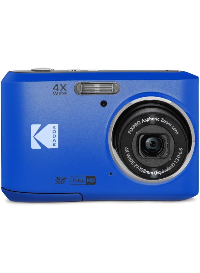 كوداك كاميرا رقمية PIXPRO فريدة زوم FZ45-BL بدقة 16 ميجابكسل مع زوم بصري 4X وزاوية واسعة 27 مم وشاشة LCD بحجم 2.7 بوصة (زرقاء) - Image 1