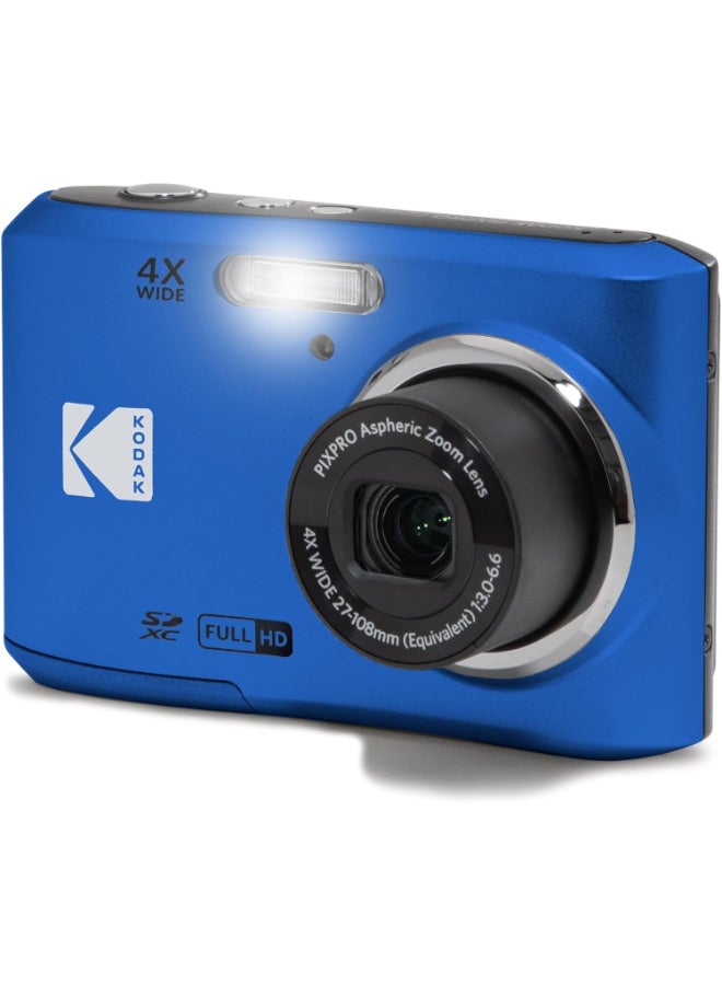كوداك كاميرا رقمية PIXPRO فريدة زوم FZ45-BL بدقة 16 ميجابكسل مع زوم بصري 4X وزاوية واسعة 27 مم وشاشة LCD بحجم 2.7 بوصة (زرقاء) - Image 4