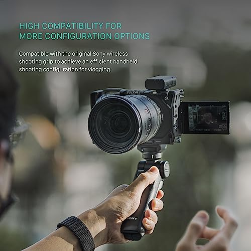 Tilta Camera Cage Compatible with Sony ZV-E1 | Cold Shoe, NATO Rail, M3 and 1/4""-20 Threads | Includes NATO Top Handle, Rod, LWS Baseplate | Black (Half Camera Cage) - Image 3