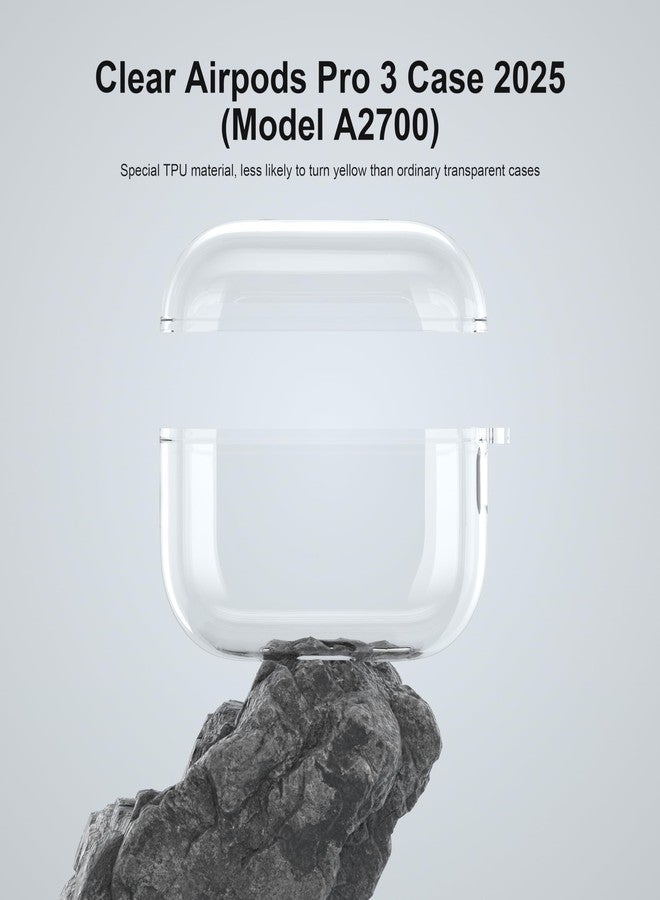 فالكيت جراب Valkit شفاف لسماعات AirPods Pro 3 مع طقم تنظيف | جراب ناعم من مادة TPU لسماعات AirPods Pro من الجيل الثالث | غطاء واقٍ مقاوم للصدمات | جرابات iPods Pro 3 | لسماعات AirPods Pro من الجيل الثالث 2025 (شفاف) - Image 2