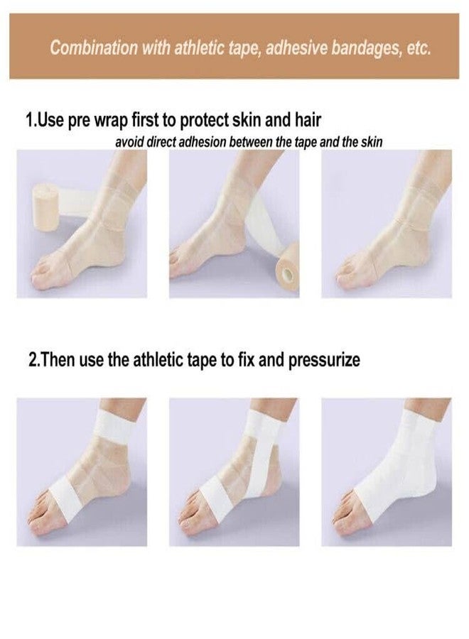 Clooflar 9 Pack Pre Wrap Athletic, 2.75 Inches X 12 Yards Multi-Color Prewrap Athletic Tape for Hair Soccer, Sports Pre Wrap Tape, Pre-Wrap Foam Underwrap Tape Ankles Wrists Hands Knees Elbows - Image 4
