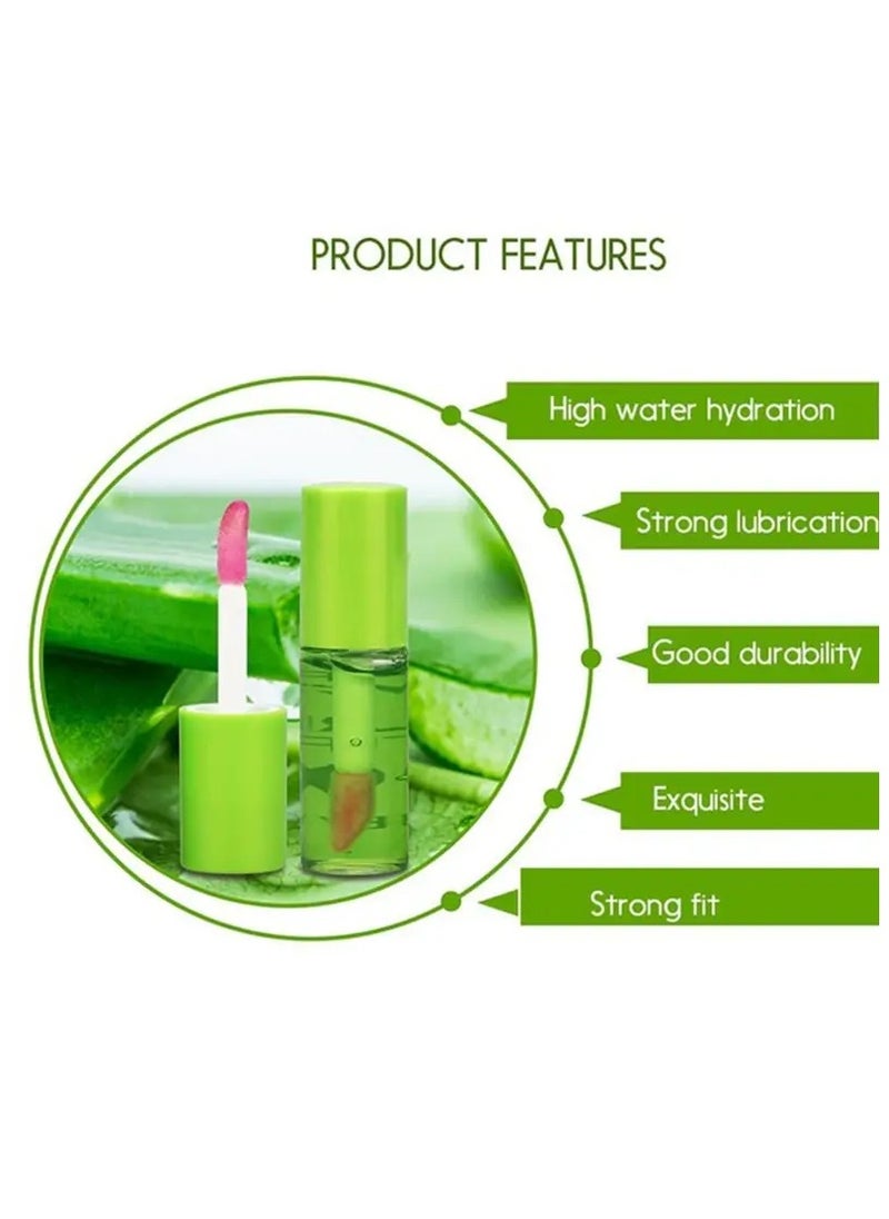 PNF - 4 PCS Nourishing Moisturizing Lip Gloss with Natural Aloe Vera Essence - Long Lasting Color Changing Waterproof Lip Care Lipstick Valentine's Day Gifts - Image 1