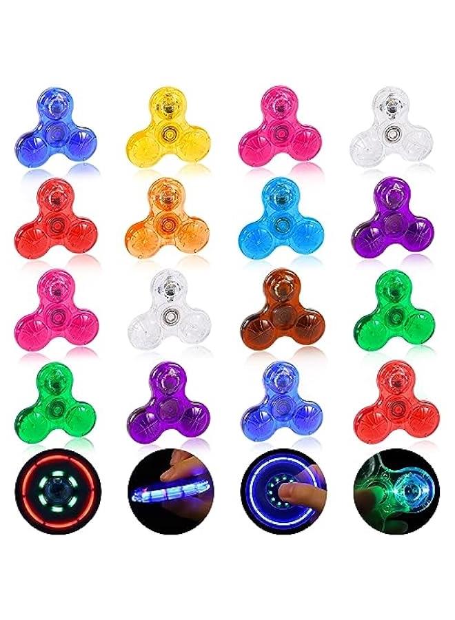 مندولات فرطة صغيرة 16 قطعة ، هدايا حفلات أطفال، مناولات مضيئة LED للأطفال من عمر 4-12 ، أشياء جيدة لأكياس الهدايا، ليمكن اللامعة في الظلام، لوازم حفلات. - Image 1