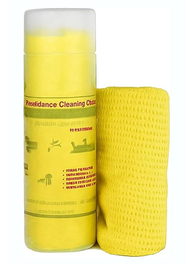 ثري دي منشفة شمواه صفراء ثلاثية الأبعاد للتنظيف، 64×43 سم - Image 1