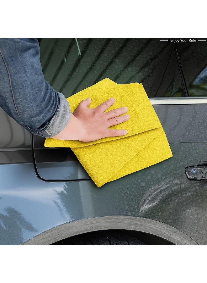ثري دي منشفة شمواه صفراء ثلاثية الأبعاد للتنظيف، 64×43 سم - Image 3
