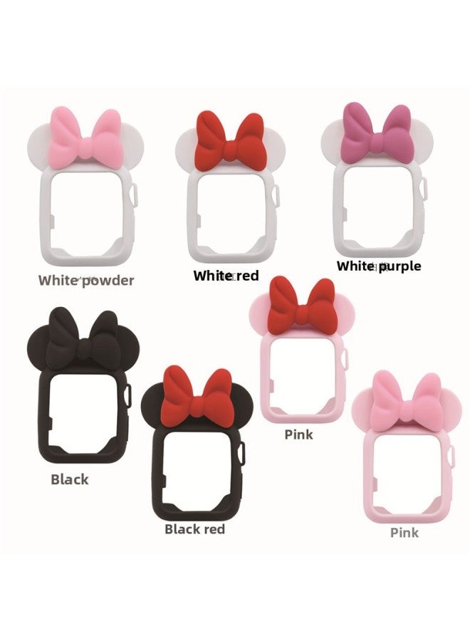 Cartoon For Apple Watch Iwatch Silicone Soft Case For Apple Watch Minnie Case-Color:(Generations, Generations, Generations, Generations, Generations, Generations And Generations) White Purple-Exteri - Image 1