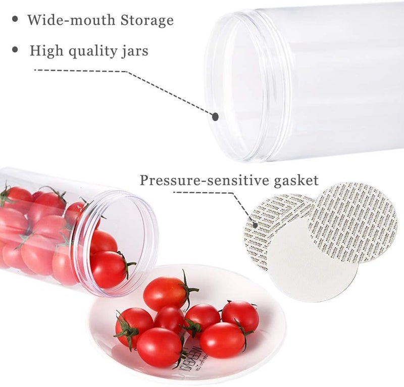 12 Pack Clear Plastic Jars with Lids,Plastic Containers with Lids for Cosmetics, Lotions, Body Butters, Slime & Beauty Products(9.5 oz) - Image 3