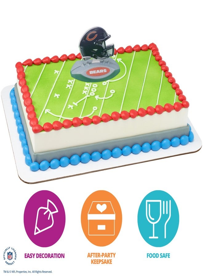 DecoPac NFL Chicago Bears Cake Decoration, Football Helmet Cake Topper, Officially Licensed Product Of The NFL, Ready To Use Birthday Cake Decoration - Image 3