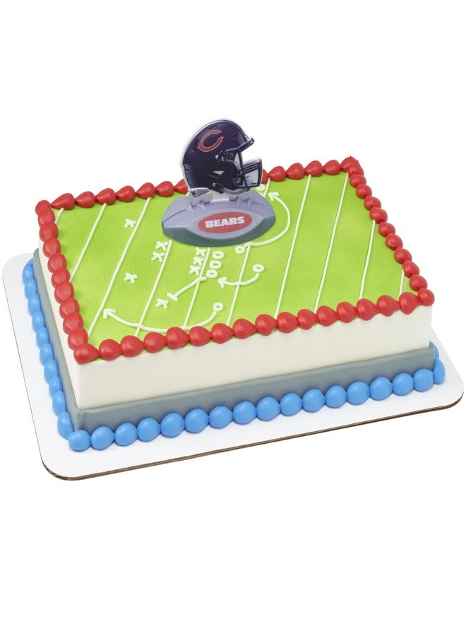 DecoPac NFL Chicago Bears Cake Decoration, Football Helmet Cake Topper, Officially Licensed Product Of The NFL, Ready To Use Birthday Cake Decoration - Image 1