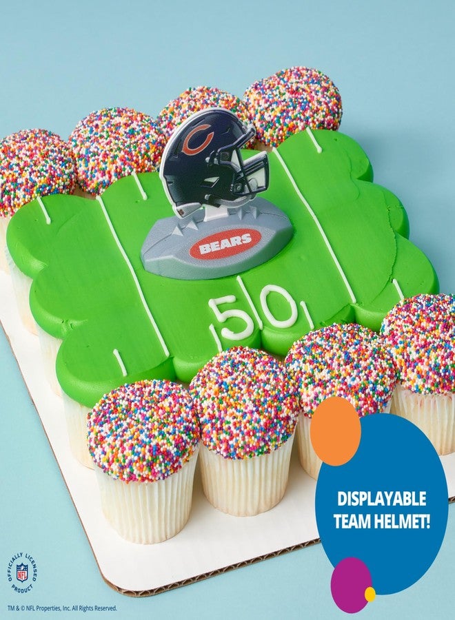 DecoPac NFL Chicago Bears Cake Decoration, Football Helmet Cake Topper, Officially Licensed Product Of The NFL, Ready To Use Birthday Cake Decoration - Image 2