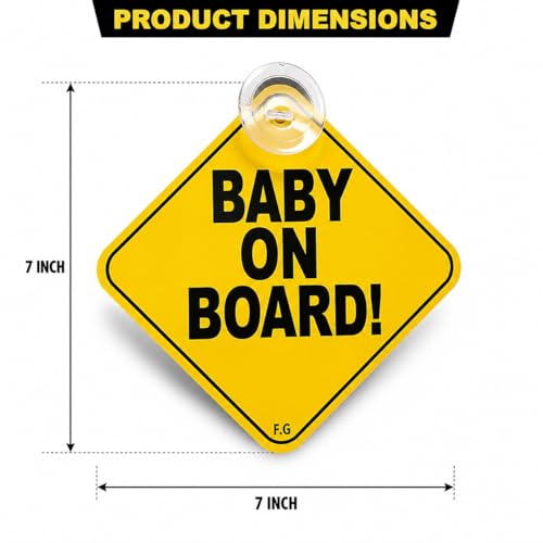 Vadda Baby On Board Sleeping Child/Baby Vehicle Decal, Window Hanging Safety Sign for Car 006 - Image 3