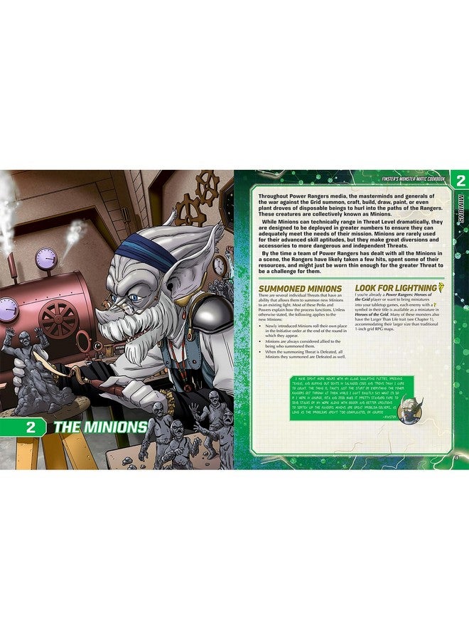 Renegade Game Studios Renegade Game Studios: Power Rangers RPG Finster’s Monster-Matic Cookbook Sourcebook - Hardcover Book, Roleplaying Game, Create 100+ Threats, Ages 14+  - Image 4